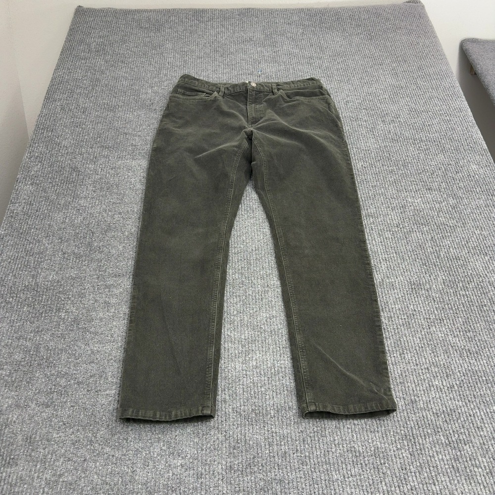 Flint and Tinder Pants Mens 34x30 Green Corduroy Slim Fit 365 Casual Style